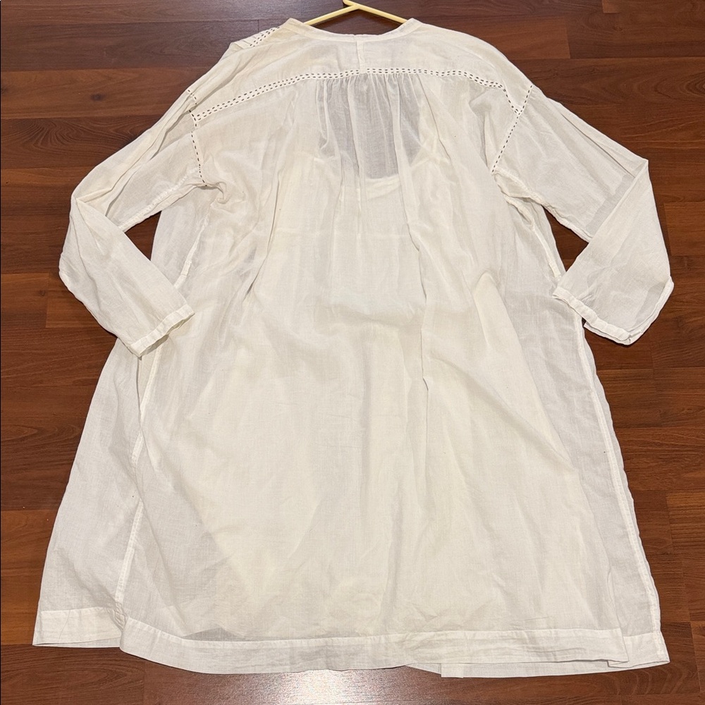 Vintage Johnny Was White Long Sleeve Bohemian Dress - Picture 5 of 5